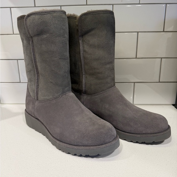 UGG Shoes - UGG Gray Suede Women's Boots Size 8